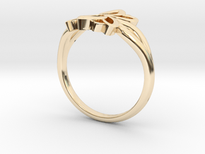 Lotus ring in 14K Yellow Gold: 5.5 / 50.25