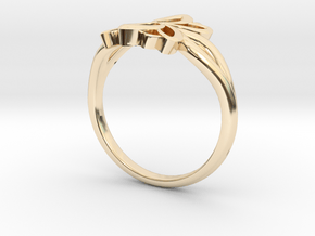 Lotus ring in 14k Gold Plated Brass: 5.5 / 50.25