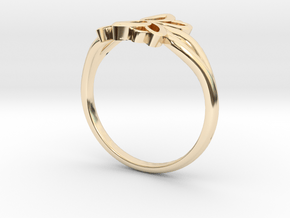 Lotus ring in 14K Yellow Gold: 7.5 / 55.5