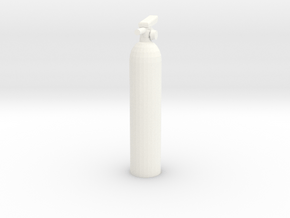 Fire Extinguisher 1/10th Scale in White Processed Versatile Plastic