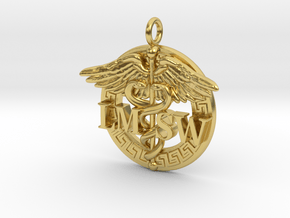 LMSW Medical Pendant v2 in Polished Brass