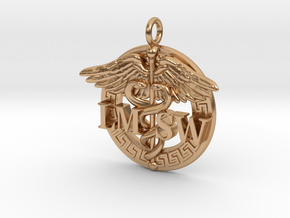LMSW Medical Pendant v2 in Polished Bronze