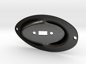Strat-compatible USB micro-B JackPlate in Matte Black Steel