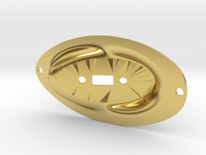 Strat-compatible USB micro-B JackPlate in Polished Brass