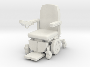 Wheelchair 03. 1:43 Scale. in White Natural Versatile Plastic