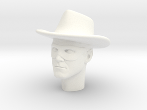 1:6 Scale Lone Ranger Head in White Processed Versatile Plastic