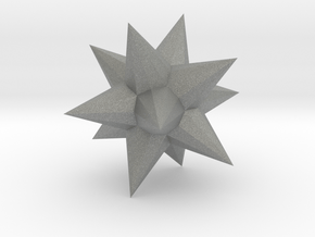  Small Ditrigonal DodecacronicHexecontahedron-10mm in Gray PA12
