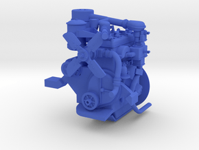 1:6 Continental Bantam Engine for 1:6 Jeep in Blue Processed Versatile Plastic