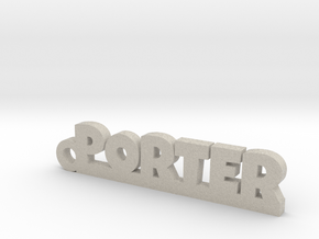 PORTER Keychain Lucky in Natural Sandstone