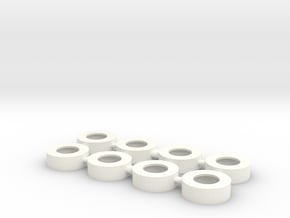 RC10 FRONT WHEEL ADAPTER BUSHING FOR TAMIYA WHEELS in White Processed Versatile Plastic
