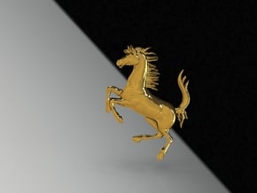 Ferrari logo lapel pin in 14K Yellow Gold
