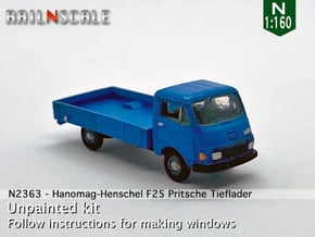 Hanomag-Henschel F25 Pritsche Tieflader (N 1:160) in Smooth Fine Detail Plastic