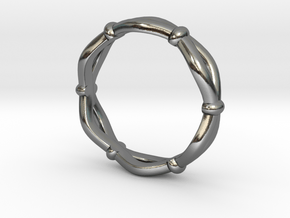 Knots Band Ring in Polished Silver: 5 / 49