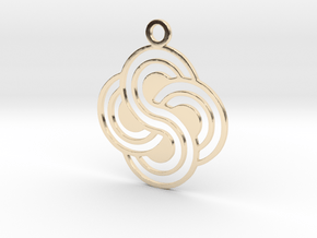 Roundway C.C Pendant in 14k Gold Plated Brass