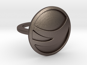 Globemed Ring, Filled in Polished Bronzed Silver Steel