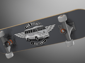 1/64 scale Skateboard Set of 6 in Tan Fine Detail Plastic