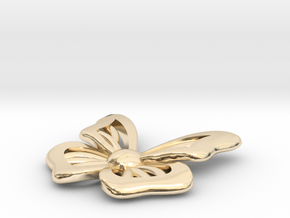 Butterfly earrings studs in 14K Yellow Gold