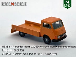 Mercedes-Benz L206D Pritsche (N 1:160) in Tan Fine Detail Plastic