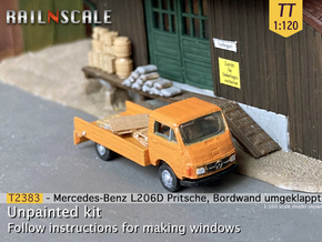 Mercedes-Benz L206D Pritsche (TT 1:120) in Tan Fine Detail Plastic