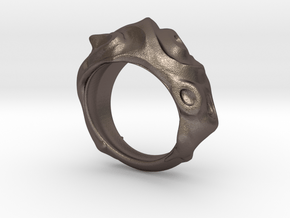 Conch Ring in Polished Bronzed Silver Steel