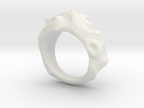 Conch Ring in White Natural Versatile Plastic