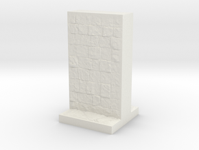 A modular dungeon wall tile in White Natural Versatile Plastic