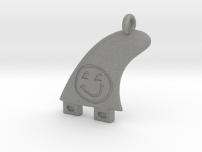 Surf fin keychain in Gray PA12