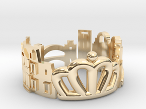Charlotte Cityscape Ring - Queen City Jewelry in 14K Yellow Gold: 8 / 56.75