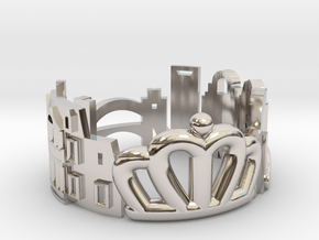 Charlotte Cityscape Ring - Queen City Jewelry in Platinum: 8 / 56.75