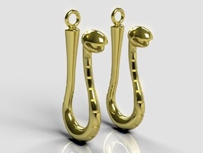Boa Hancock Earrings in Polished Brass