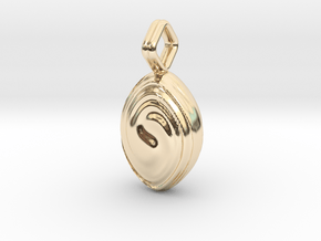 Swirl Pendant - Small / Medium in 14k Gold Plated Brass: Small