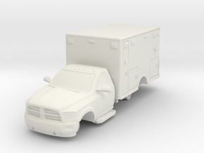 1/64 Dodge 2 door Medic/Ambulance in White Natural Versatile Plastic