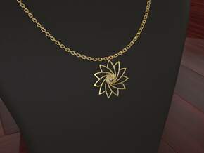 Sun pendant in 18k Gold Plated Brass