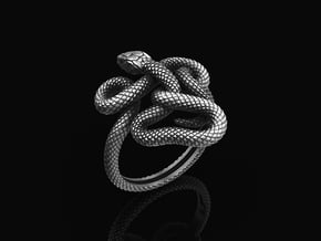 Stering Silver Snake Ring in Antique Silver