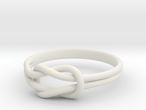 Square Knot Promise Ring in White Natural Versatile Plastic: 6 / 51.5
