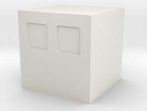 Cube Bot One in White Natural Versatile Plastic
