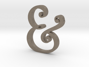 Acrylic Ampersand in Matte Bronzed-Silver Steel: Medium