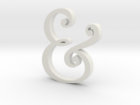 Acrylic Ampersand in White Natural Versatile Plastic: Medium
