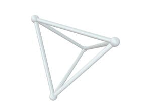 K4 - Tetrahedron in White Natural Versatile Plastic