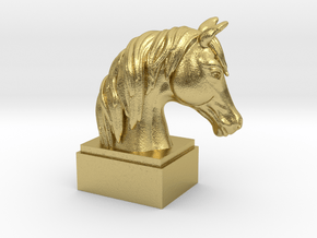 Horse Bust  in Natural Brass