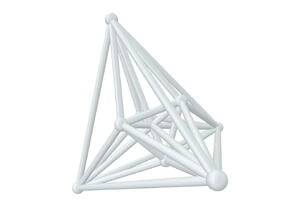 K8 - Tetrahedral in White Natural Versatile Plastic