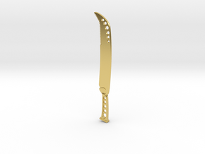 Part X Surgical MACHETE Pendant ⛧ VIL ⛧ in Polished Brass