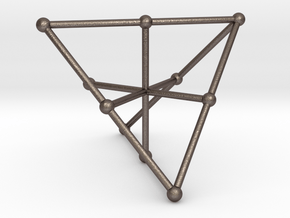 Petersen - Tetrahedron in Polished Bronzed-Silver Steel