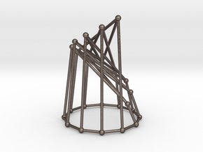 G125 - Rollercoaster in Polished Bronzed-Silver Steel