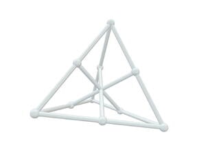 Petersen - Tetrahedron in White Natural Versatile Plastic