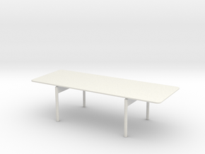 1:24 Miniature Post Table 265cm - Cecilie Manz in White Natural Versatile Plastic