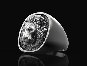 Lion Ring No.1_7 1/2 US in Antique Silver: 7.5 / 55.5