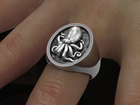 Octopus Ring No.1 in Antique Silver: 7.5 / 55.5