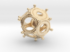 Roman Dodecahedron Version 2 in 14K Yellow Gold