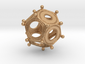 Roman Dodecahedron Version 2 in Natural Bronze